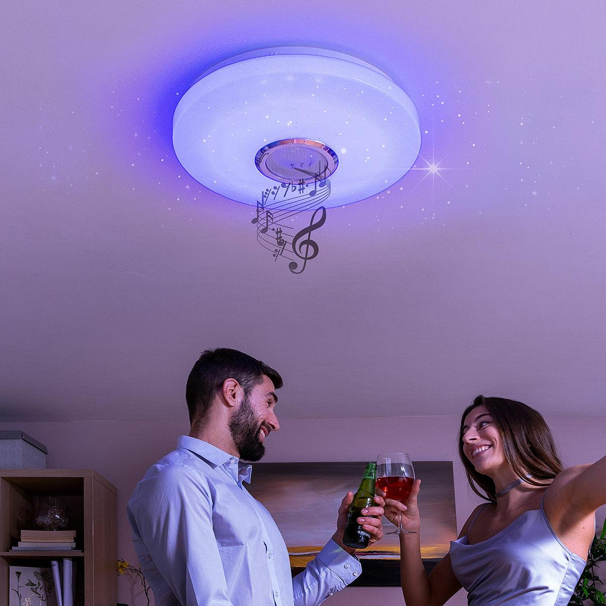 LED-loftlampe med højttaler Lumavox InnovaGoods fra Tildithjem.dk