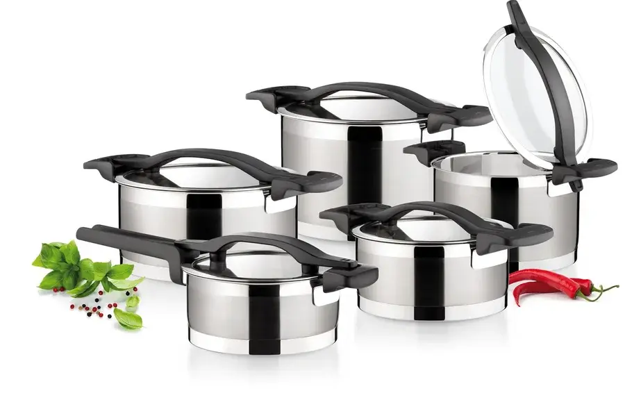 Grydesæt i topkvalitet, 10 dele - Hurtig levering fra Gourmetshoppen.com