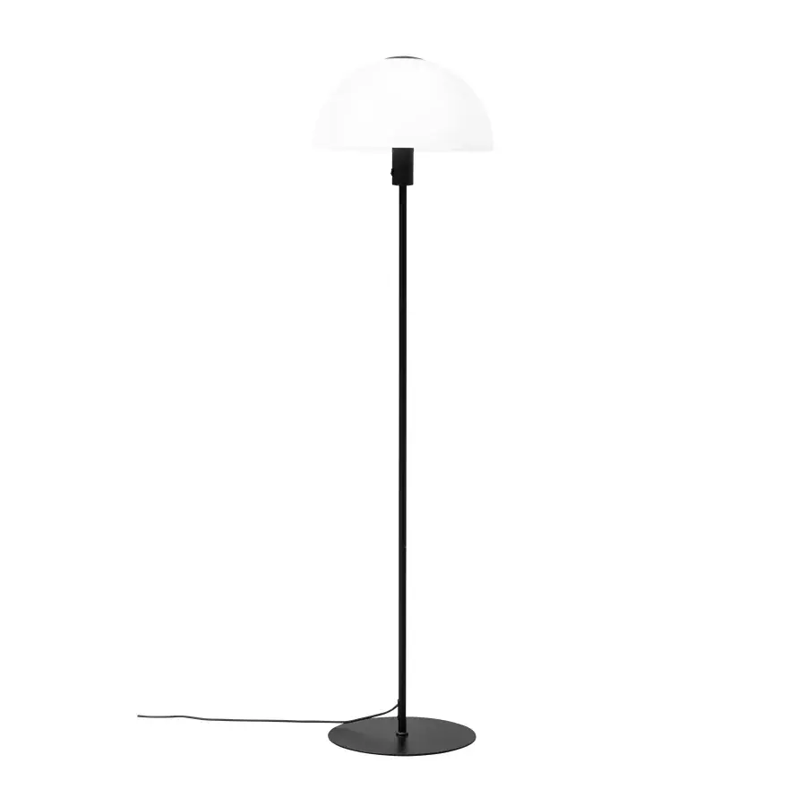 Jazz gulvlampe fra Dyberg-Larsen med opalhvid glasskærm fra Lamper4u.dk