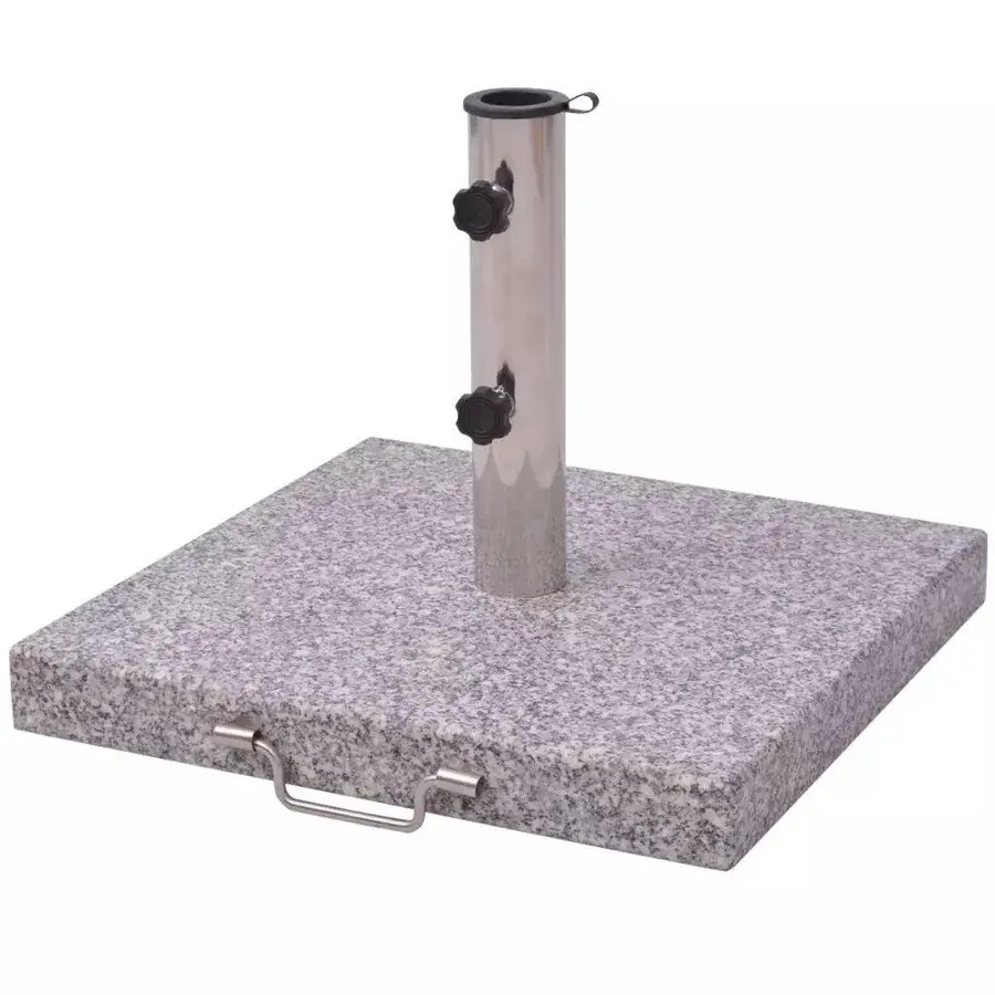 Parasolfod i poleret granit 45 cm - 29 kg, grå fra Boligcenter.dk